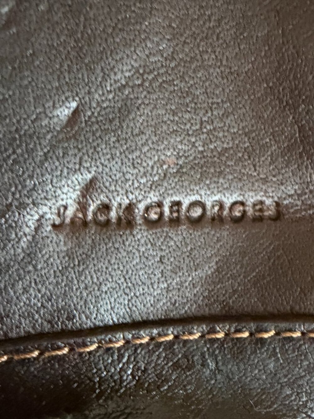 Jack Georges Leather Crossbody Backpack Brown Zip Closure Adjustable Strap Boho - Picture 9 of 16